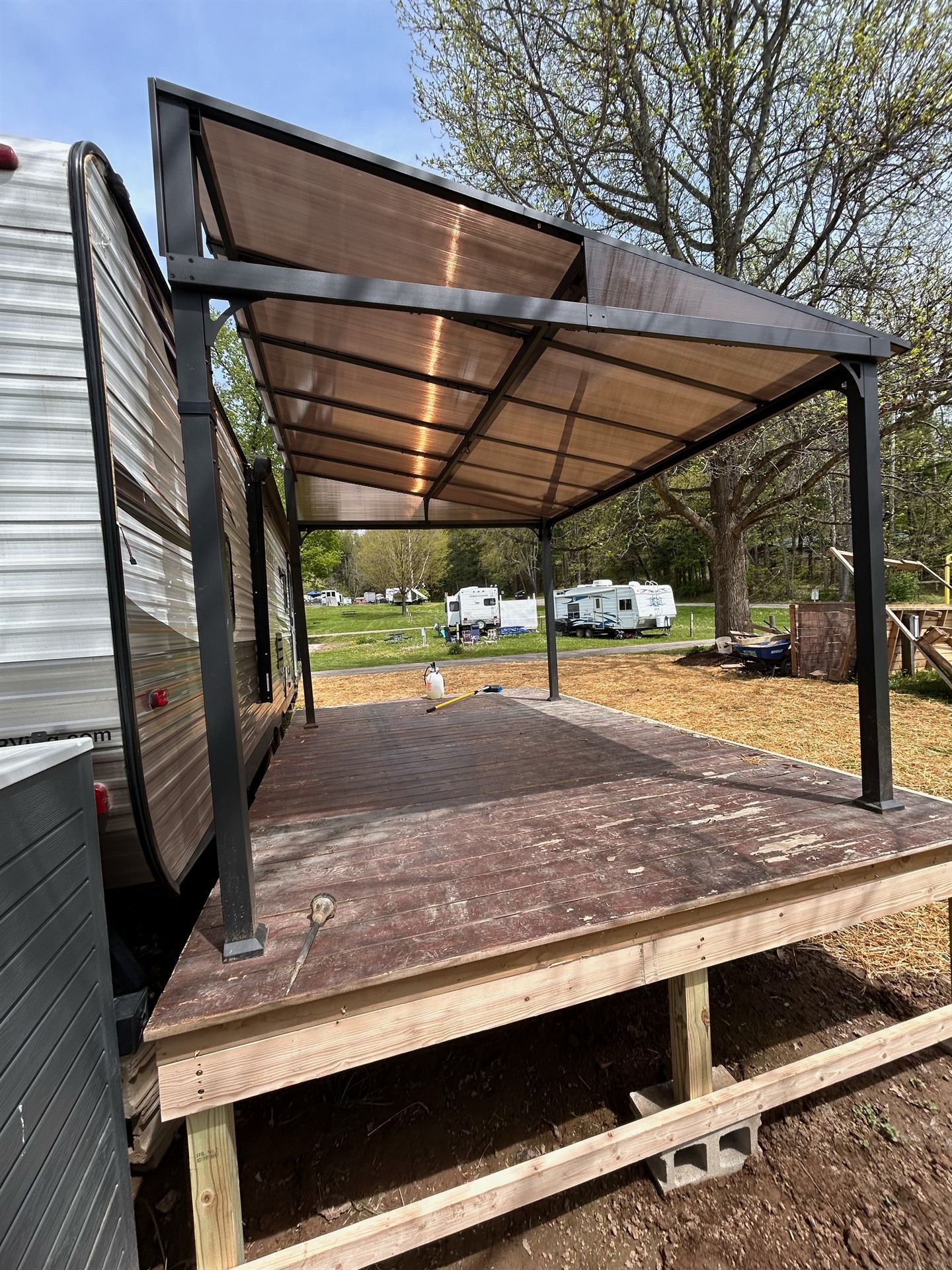 Cleaned RV pavilion and deck